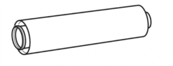 Glow-worm 0.5m Flue Extension 0020104553 (80/125mm Dia) - 0020257019