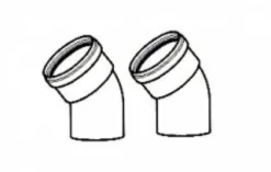 Vaillant 45 Degree Plume Bend For Variable Termination Kit Black - 0020219551